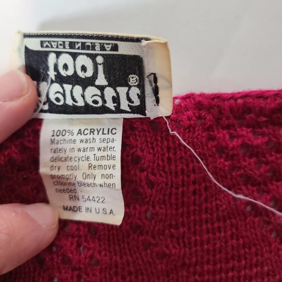 Pink Vintage 80s 90s Retro Knit Sweater Vest Short Sleeve Sweater Top - Picture 6 of 6